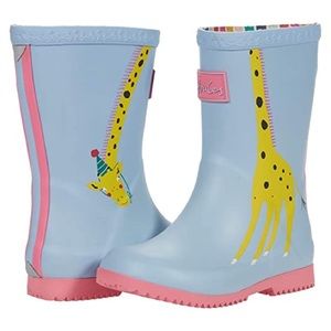 Joules Giraffe Light Blue Rain Boot size US 4